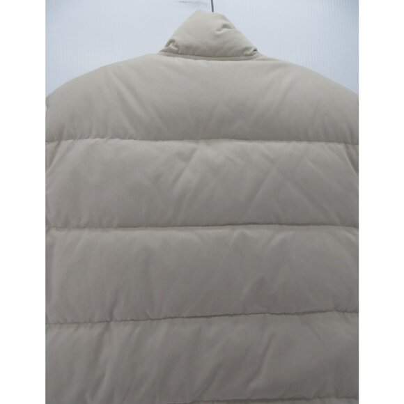 VINTAGE Eddie Bauer Vest XL Cream Goose Down Puffer Coat 90s Ski * - Picture 7 of 9